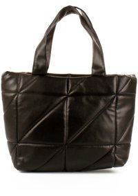 Luwwe Bag'S Yumuşak Doku Şişme Kapitoneli 20691 Kadın Omuz Çantası Siyah