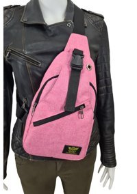 Vardela Unisex Su Geçirmez Kumaş Kadın Omuz Çantası Pembe