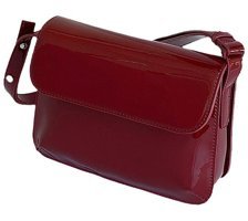 Oloey Retro Küçük Kare Kadın Omuz Çantası Bordo