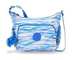 Kipling Gabb S Desenli Dıluted Kadın Omuz Çantası Beyaz - Mavi