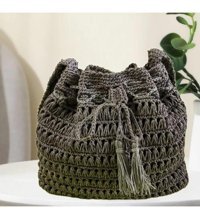 Ecndesing Handmade Kadın Omuz Çantası Gri