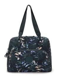 Kipling Linza Büyük Boy Moonlıt Forest Kadın Omuz Çantası Siyah
