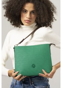Valentino Orlandi Monogram Vlt071 Kadın Omuz Çantası Kahverengi - Yeşil