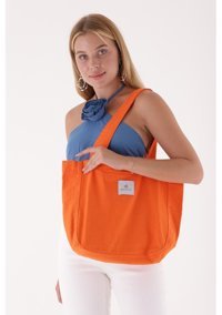 Berymood Kumaş Bez Tote Bag Kanvas Iş Spor Kadın Omuz Çantası Turuncu