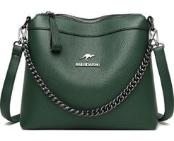 Worryfreeshopping Xcj Zincir Detaylı Messenger Kadın Omuz Çantası Yeşil