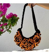 Lagaceladesigns Agnes Bag El Örmesi Kadın Omuz Çantası Sarı - Siyah