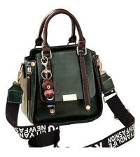 Forestbird Kore Tarzı Basit Rahat Moda Retro Mizaç Kadın Omuz Çantası Yeşil