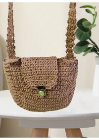 Ecndesing Handmade Postacı Kadın Omuz Çantası Kahverengi