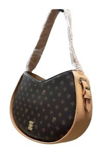 Pierre Cardin P.C Byn Cnt Monogram Desenli Kadın Omuz Çantası Kahverengi