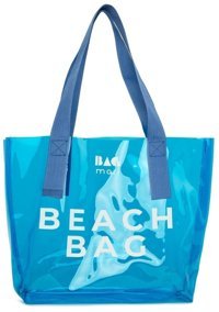 Bagmori Beach Bag Şeffaf Plaj Kadın Omuz Çantası Mavi