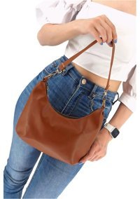 Çlk Accessories Paraşüt Oval Trl8016 Kadın Omuz Çantası Kahverengi
