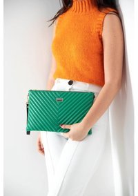 Silver & Polo 1034 Tek Bölmeli Portföy Ve Clutch Kadın Omuz Çantası Yeşil