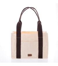 Miaju Kanvas Tote Bag Krem Kadın Omuz Çantası Krem - Kahverengi