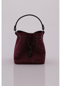 Dgn 0221745R1246 Taşlı Kadın Omuz Çantası Mor