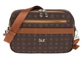 Bilik Deri Monogram İv Z25 Kadın Omuz Çantası Kahverengi - Taba