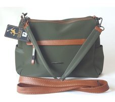 Nas Bag 1341 Model Renk Buzzy Kadın Omuz Çantası Yeşil - Taba