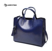 Worryfreeshopping Şık Büyük Kapasiteli Wr0419103 Kadın Omuz Çantası Mavi