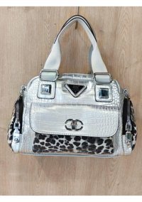 Madamminik Lame Leopar Detaylı Kadın Omuz Çantası Çok Renkli