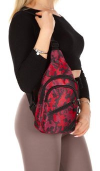 Kindfox Suya Dayanıklı Kumaş Unisex BodybagK Kadın Omuz Çantası Kırmızı