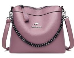 Worryfreeshopping Xcj Zincir Detaylı Messenger Kadın Omuz Çantası Pembe