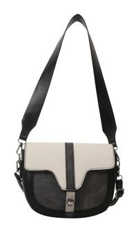 Worryfreeshopping Lbw Vintage Eyer Kadın Omuz Çantası Beyaz - Siyah