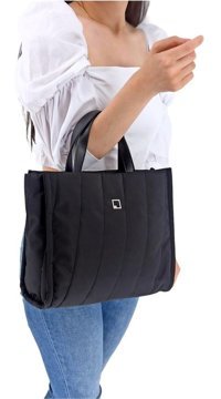 Çlk Accessories Kumaş Kadın Omuz Çantası Siyah