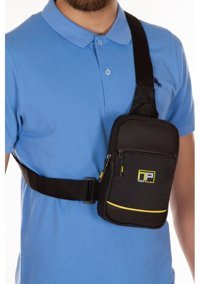 Newish Polo Newish Quatro Minimal Kadın Omuz Çantası Sarı - Siyah