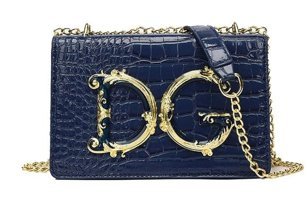 Worryfreeshopping Lbw Moda Doku Zincir Kadın Omuz Çantası Mavi