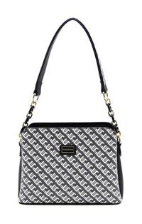 Silver & Polo Geometrik Nv937 Geometrik Kadın Omuz Çantası Siyah