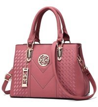 Cbtx Global Moda Kaliteli Nakış Deri Kadın Omuz Çantası Mor