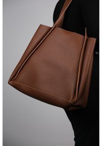 Luvi Shoes Klos Floter Kadın Omuz Çantası Taba