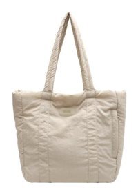 Magideal Suntek Puffer Tote Alışveriş İşe Gidip Gelirken Kadın Omuz Çantası Bej