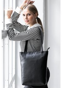 Organicraft Deri Totebag Kadın Omuz Çantası Siyah