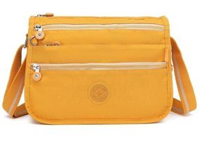 Smart Bags Krinkıl Kumaş Postacı Kadın Omuz Çantası Hardal