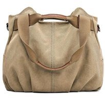 Jzcat Moda Akıllı Kanvas Tote Haki Kadın Omuz Çantası Haki