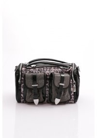 Ççs Leopar Desenli 17366R1534 Kadın Omuz Çantası Siyah