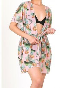 Hamur Ananas Polyester Plaj Havlusu Somon