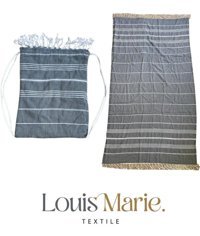 Louis Marie Pamuk Plaj Havlusu Gri