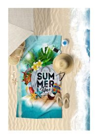 Vevien Summer Time Pamuk Plaj Havlusu Çok Renkli
