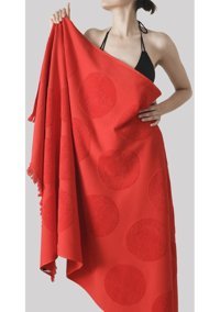 Cotton Mania Voe Coral Pamuk Plaj Havlusu Kırmızı