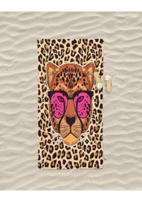 Erays Home Leopars Pamuk Plaj Havlusu Sarı