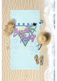 Vevien Beach Party Pamuk - Polyester Plaj Havlusu Açık Mavi