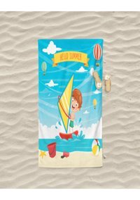 Erays Home Hello Summer Pamuk Plaj Havlusu Açık Mavi