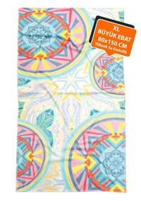 Hamur Mandala Pamuk Plaj Havlusu Turkuaz