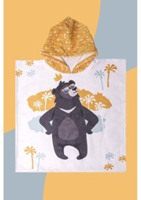 Vevienhome Cool Bear Pamuk Plaj Havlusu Sarı