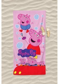 Erays Home Peppa Pig Pamuk Plaj Havlusu Pembe