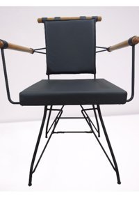 Üretimdentüketime Kollu Metal 1 Adet Bahçe Sandalyesi