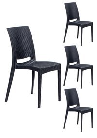 Modalife Kolsuz Rattan 4 Adet Bahçe Sandalyesi