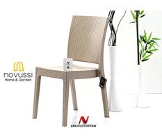 Novussi Kolsuz Plastik 1 Adet Bahçe Sandalyesi