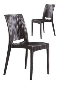 Modalife Kolsuz Rattan 2 Adet Bahçe Sandalyesi